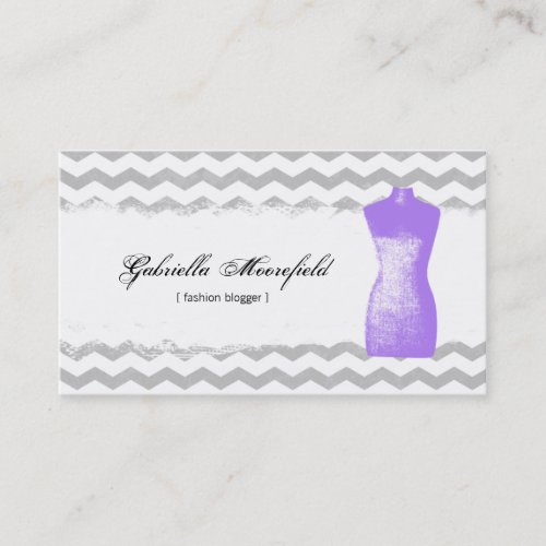 Fashion Blogger Purple Contact Business Cards