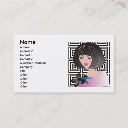 Customizable Fashion boutique, beauty salon or makeup artist business card templates