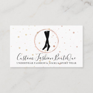 Fashion Boutique Black Underwear Lingerie Sock Business Card