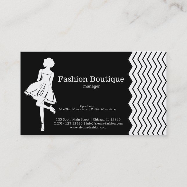 Fashion Boutique Business Card (Front)