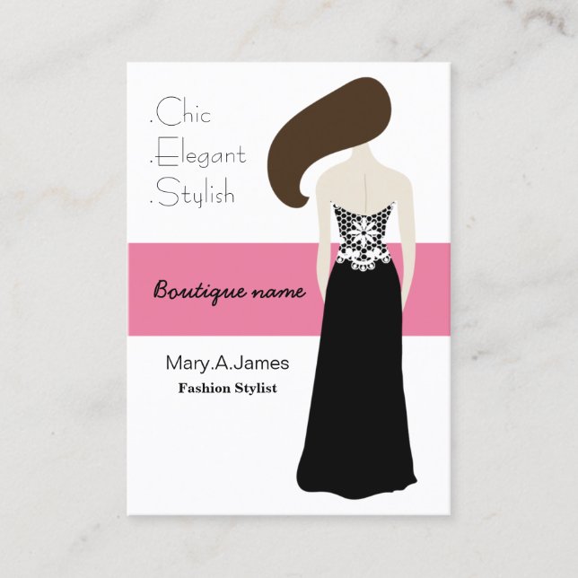 fashion boutique Business Cards (Front)