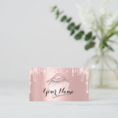 Fashion Boutique Cloth Hanger Rose Pink Glitter Business Card (Standing Front)