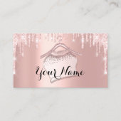 Fashion Boutique Cloth Hanger Rose Pink Glitter Business Card (Front)