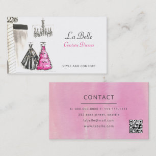 Fashion Boutique Couture Dressmaker Business Card
