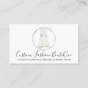 Fashion Boutique Dress Business Card
