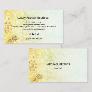 Fashion Boutique Gold Elegant Business Card