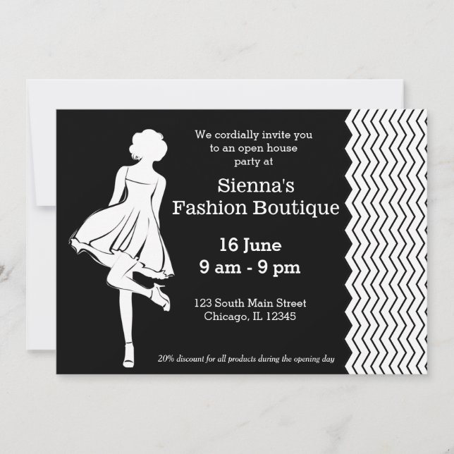Fashion Boutique Invitation (Front)
