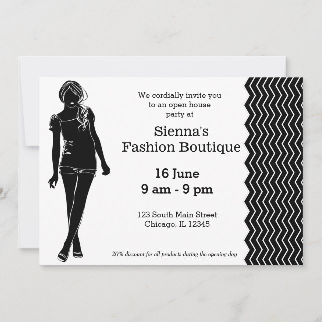Fashion Boutique Invitation (Front)