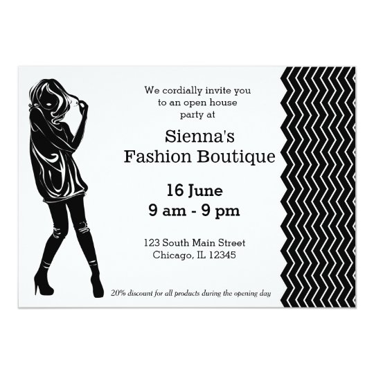 Fashion Boutique Invitation