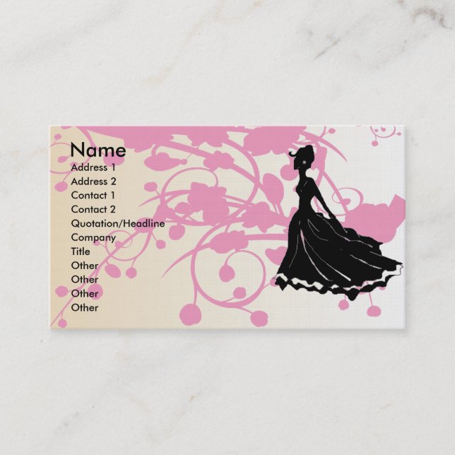 Fashion Boutique or Salon Business Card (Front)