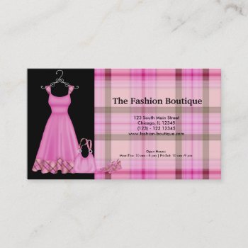 Fashion Boutique (pink) Business Card by graphicdesign at Zazzle