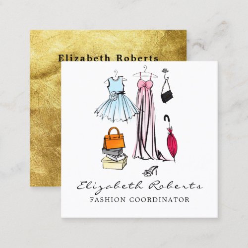 Fashion Boutique  Square Business Card