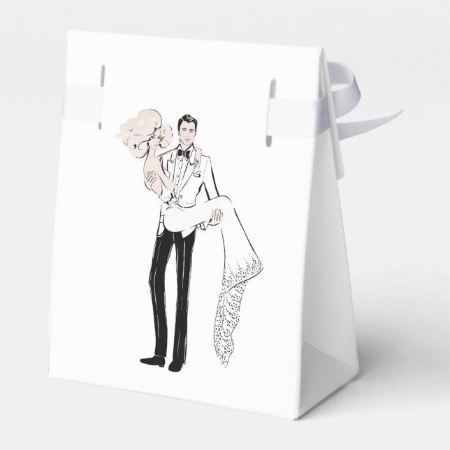 Fashion Bride and Groom Favor Boxes (Back Side)