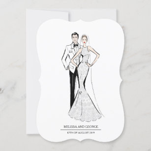 Fashion Bride and Groom Invitation