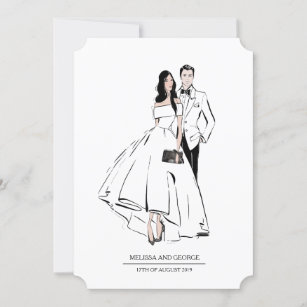 Fashion Bride and Groom Invitation