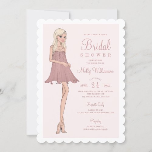 Fashion Bride Bridal Shower Invitation