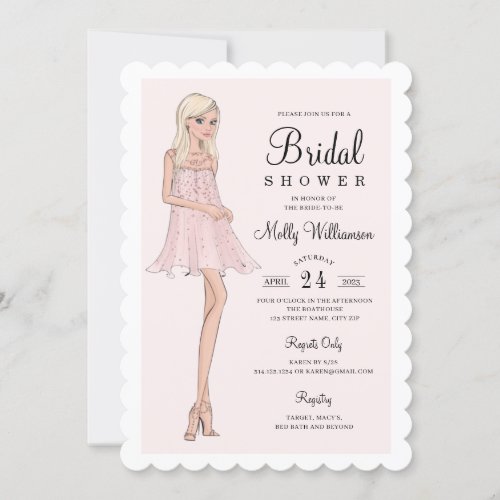 Fashion Bride Bridal Shower Invitation