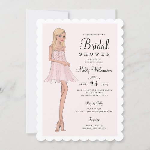 Fashion Bride Bridal Shower Invitation