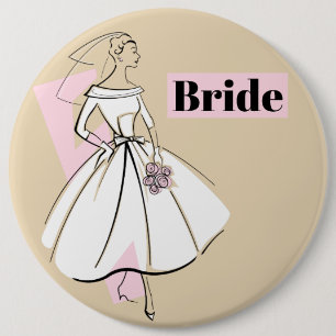 Fashion Bride Neutral Bride button