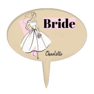 Fashion Bride Neutral Bride cake topper