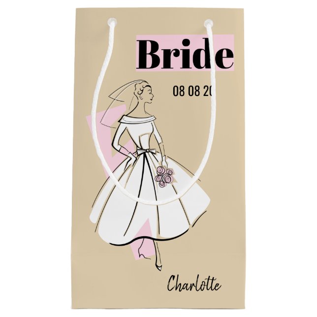 Fashion Bride Neutral Bride gift bag small (Front)