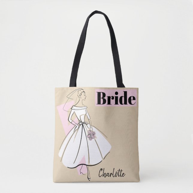 Fashion Bride Neutral Bride tote Bag (Front)