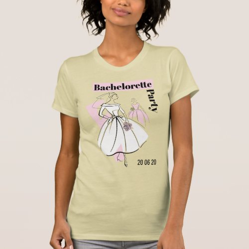 Fashion Bride Neutral Group Bachelorette Party T_Shirt