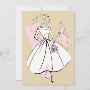 Fashion Bride Neutral Group bridal shower Invitation