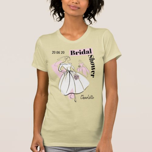 Fashion Bride Neutral Group Bridal Shower T_Shirt
