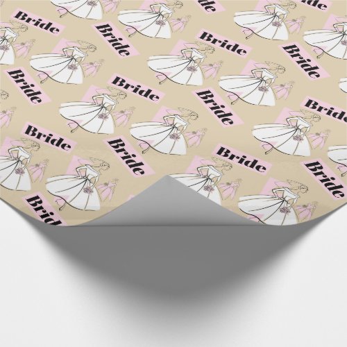 Fashion Bride Neutral Group Bride wrapping paper