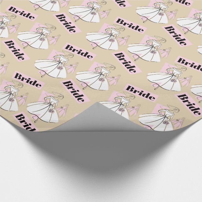 Fashion Bride Neutral Group Bride wrapping paper (Corner)