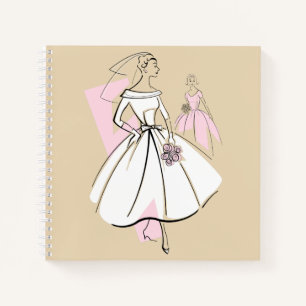Fashion Bride Neutral Group notebook square