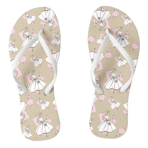 Fashion Bride Neutral Multi flip flops