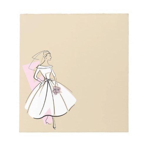 Fashion Bride Neutral notepad small