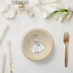 Fashion Bride Neutral paper plates Bowls