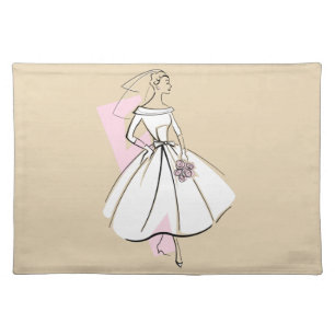 Fashion Bride Neutral placemat cloth