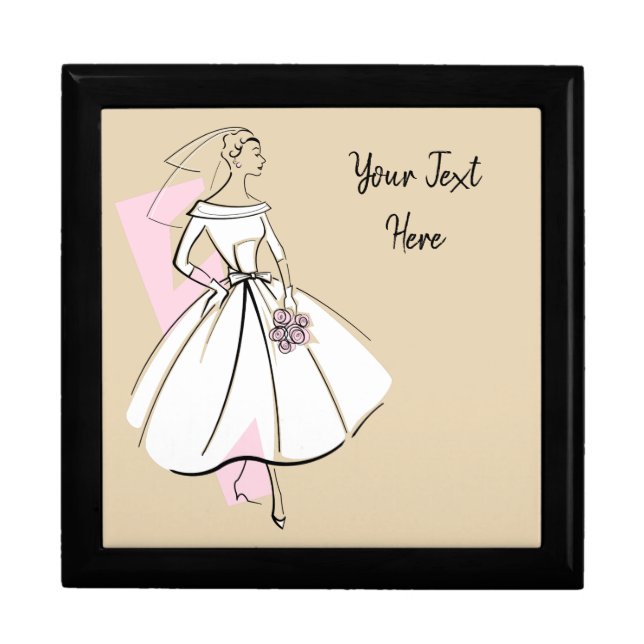 Fashion Bride Neutral Text gift box (Front)