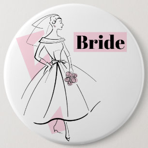 Fashion Bride Pink Bride button