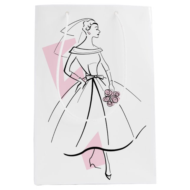 Fashion Bride Pink gift bag medium (Front)