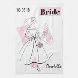 Fashion Bride Pink Group Bride Kitchen Towel at Zazzle