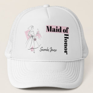 Fashion Bride Pink Group Maid of Honor hat