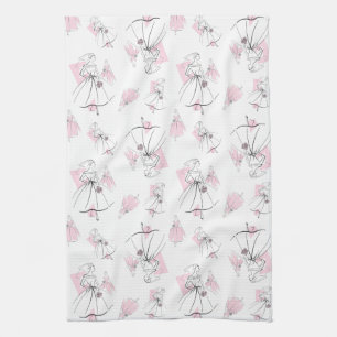 Fashion Bride Pink Group Multi kitchen towel