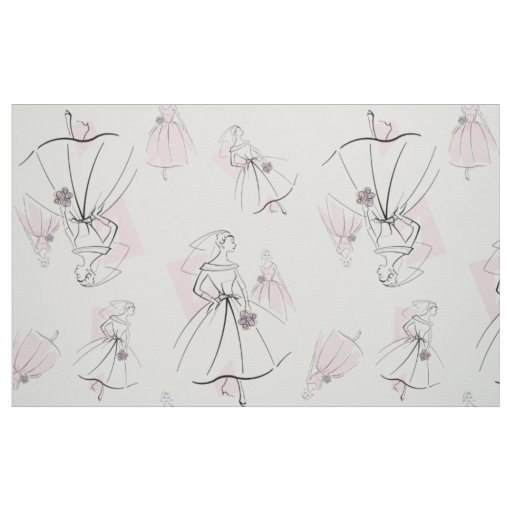 Fashion Bride Pink Group Multi large pattern Fabric