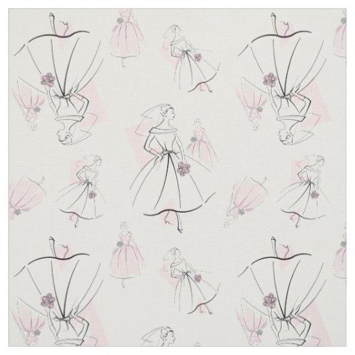 Fashion Bride Pink Group Multi small pattern Fabric