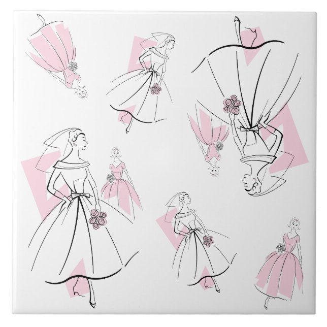 Fashion Bride Pink Group Multi tile (Front)