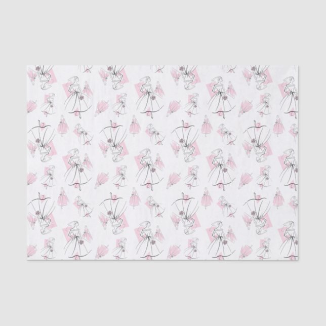 Fashion Bride Pink Group multi tissue paper (Front)