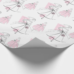 Fashion Bride Pink Group wrapping paper