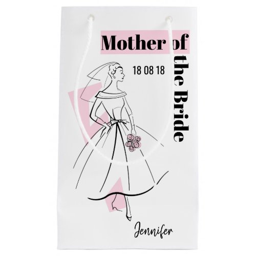 Fashion Bride Pink Mother of the Bride small Small Gift Bag