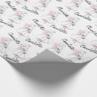 Fashion Bride Pink Name wrapping paper