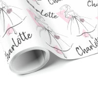 Fashion Bride Pink Bridal Shower wrapping paper | Zazzle